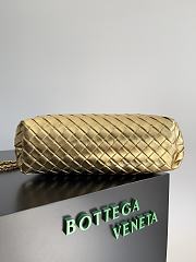 Okify Bottega Veneta Medium Lauren 1980 Metallic Clutch In Gold 31.5x16.5x11cm - 4