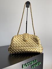 Okify Bottega Veneta Medium Lauren 1980 Metallic Clutch In Gold 31.5x16.5x11cm - 1