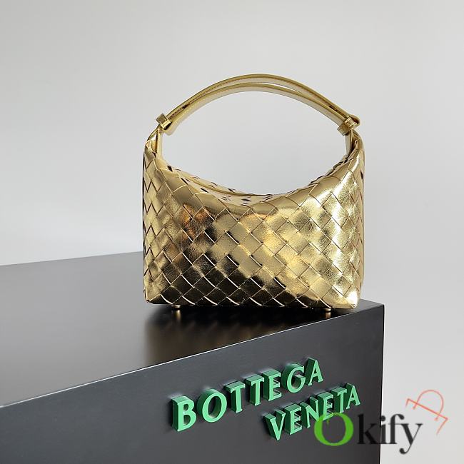 Okify Bottega Veneta Wallace Bag In Gold 22x13x9cm  - 1