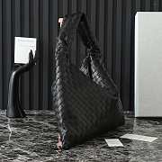 Okify Bottega Veneta Medium Hop Bag In Black 46x21x10cm - 3