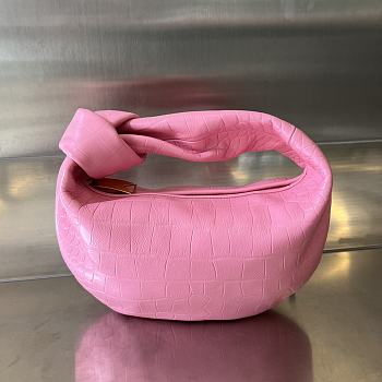 Okify Bottega Veneta Jodie Crocodile Bag In Pink 28x23x8cm 