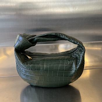 Okify Bottega Veneta Jodie Crocodile Bag In Dark Green 28x23x8cm 