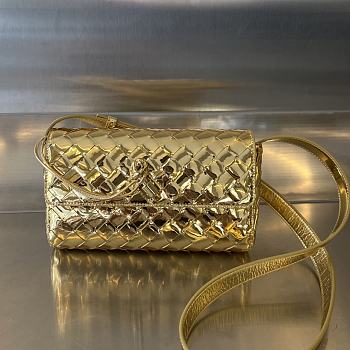 Okify Bottega Veneta Mini Andiamo Bag In Gold 21.5x13.5x4.5cm 