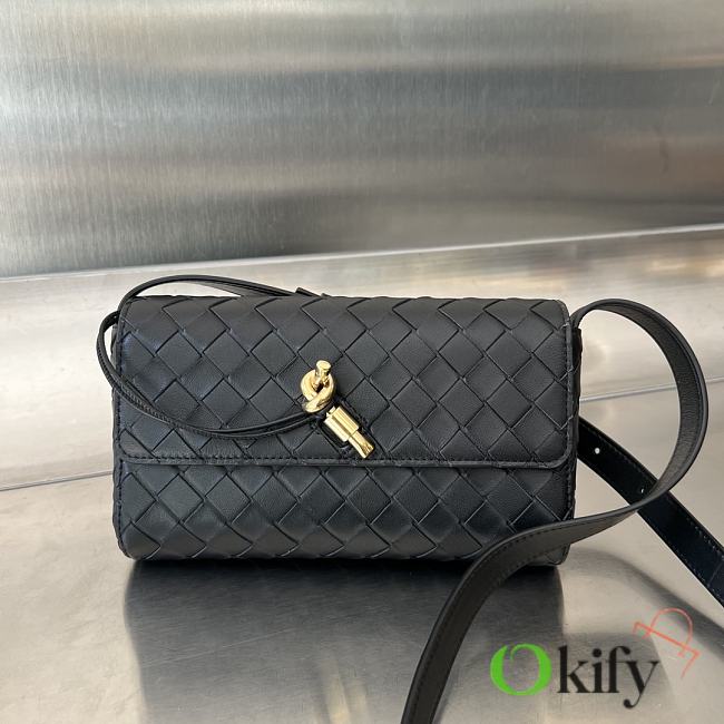 Okify Bottega Veneta Mini Andiamo Bag In Black 21.5x13.5x4.5cm  - 1