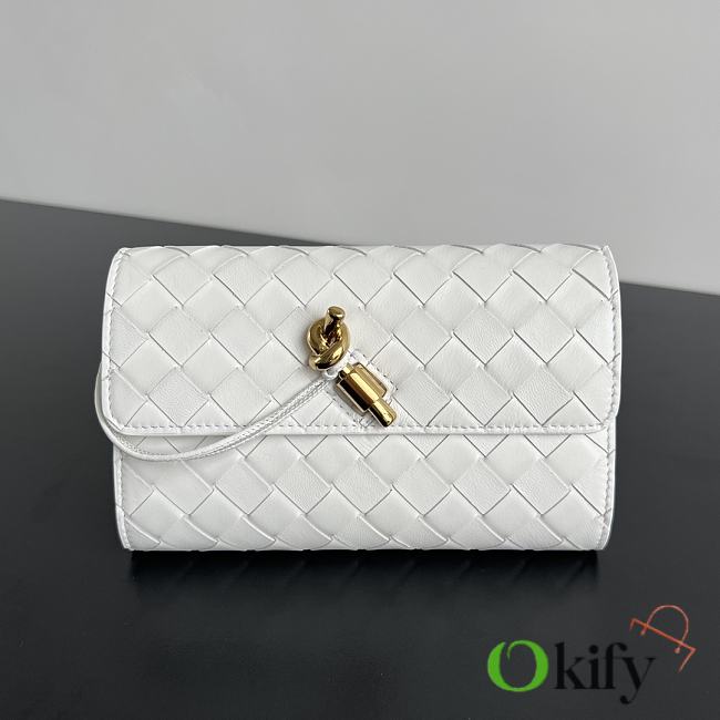 Okify Bottega Veneta Andiamo Wallet In White 19x11.5x3cm - 1