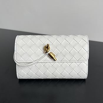 Okify Bottega Veneta Andiamo Wallet In White 19x11.5x3cm