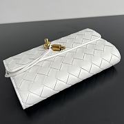 Okify Bottega Veneta Andiamo Wallet In White 19x11.5x3cm - 3