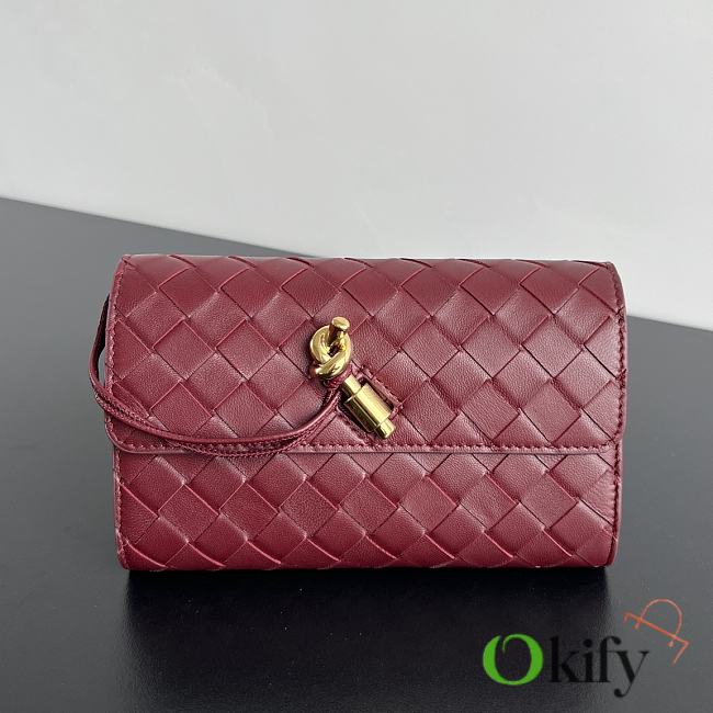 Okify Bottega Veneta Andiamo Wallet In Red 19x11.5x3cm - 1