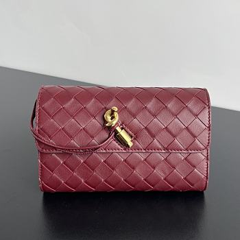 Okify Bottega Veneta Andiamo Wallet In Red 19x11.5x3cm