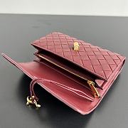 Okify Bottega Veneta Andiamo Wallet In Red 19x11.5x3cm - 3