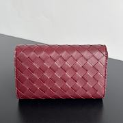 Okify Bottega Veneta Andiamo Wallet In Red 19x11.5x3cm - 2