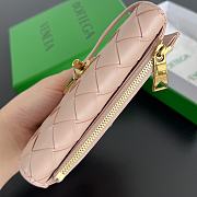 Okify Bottega Veneta Zippered Card Case In Lotus Pink 14x8.5x2cm  - 2