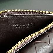 Okify Bottega Veneta Zippered Card Case In Dark Brown 14x8.5x2cm  - 2