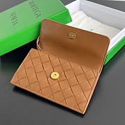 Okify Bottega Veneta Zippered Card Case In Caramel Brown 14x8.5x2cm  - 2