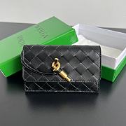 Okify Bottega Veneta Zippered Card Case In Black 14x8.5x2cm  - 1