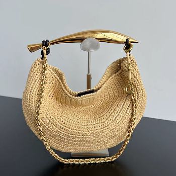 Okify Bottega Veneta Sardine Chain Raffia Bag 33x20x4cm