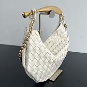 Okify Bottega Veneta Sardine Chain Bag In White 33x20x4cm - 4