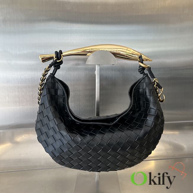 Okify Bottega Veneta Sardine Chain Bag In Black 33x20x4cm - 1