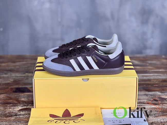 Okify Gucci x Adidas Gazelle Brown Coffee Sneakers EU35-40  - 1