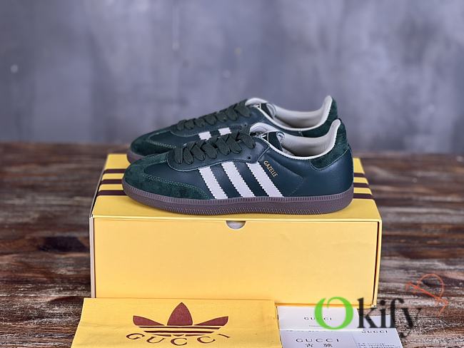 Okify Gucci x Adidas Gazelle Dark Green Sneakers EU35-40  - 1