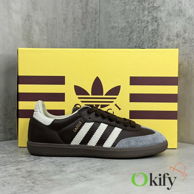 Okify Gucci x Adidas Gazelle Dark Brown Sneakers EU35-40 21526 - 1