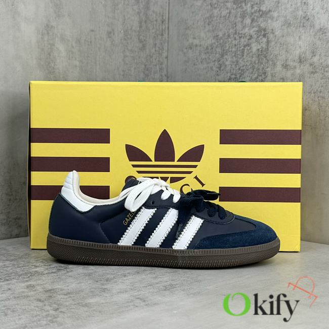 Okify Gucci x Adidas Gazelle Navy Blue Sneakers EU35-40 21527 - 1