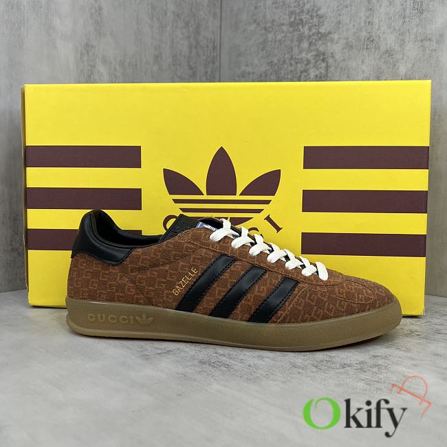 Okify Gucci x Adidas Gazelle Brown Sneakers EU35-46 21537 - 1