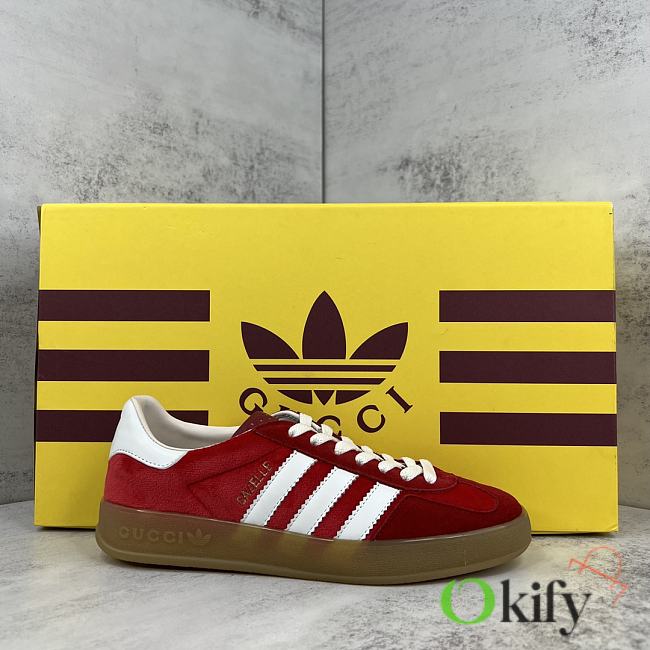 Okify Gucci x Adidas Gazelle Red Sneakers EU35-46 21543 - 1