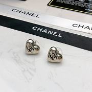 Okify CC Heart Shape Silver Earrings  - 3