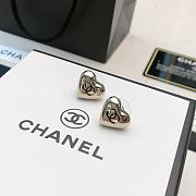 Okify CC Heart Shape Silver Earrings  - 4