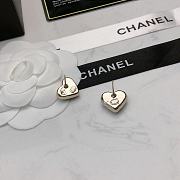 Okify CC Heart Shape Silver Earrings  - 2