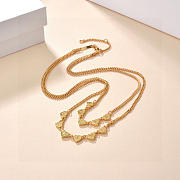 Okify Celine Heart Letter Gold Necklace - 3