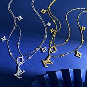 Okify Louis Vuitton Monogram Silver/Gold Necklace  - 1