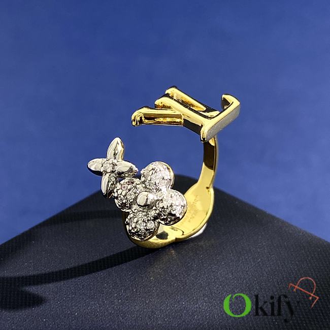 Okify Louis Vuitton Flower Gold Ring  - 1