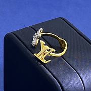 Okify Louis Vuitton Flower Gold Ring  - 3