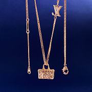 Okify Louis Vuitton Trunk Bag Gold/Rose Gold/Silver Necklace  - 3