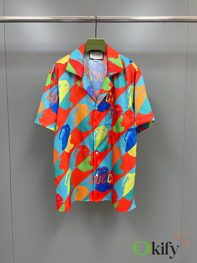 Okify Gucci Rabbit Multicolor Shirt S-XL  - 1