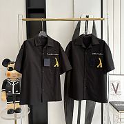 Okify Louis Vuitton Black Short Sleeves Shirt With Tower S-XL  - 1