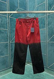 Okify Louis Vuitton Red And Black Jeans S-XL  - 1