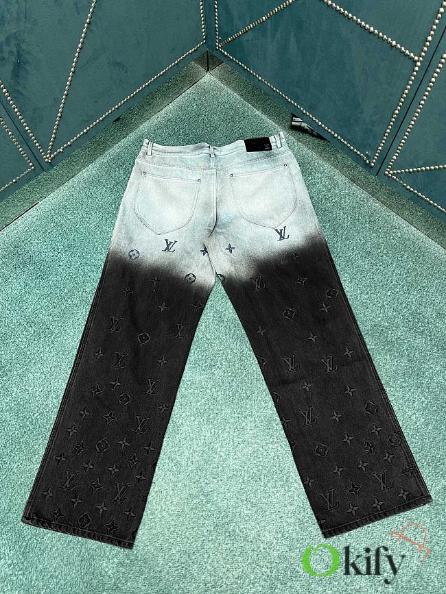 Okify Louis Vuitton Blue And Black Jeans  - 1