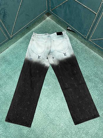 Okify Louis Vuitton Blue And Black Jeans 