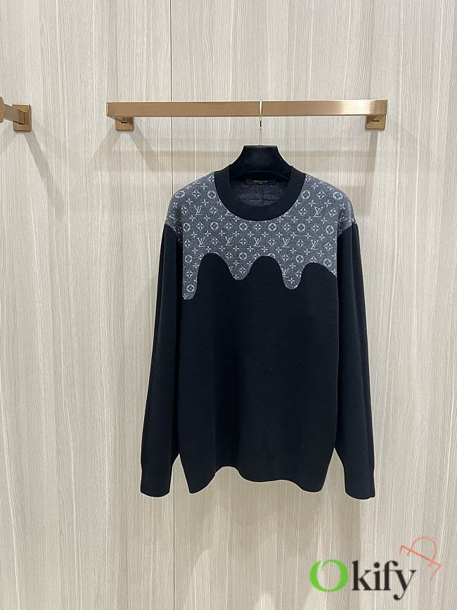 Okify Louis Vuitton Black And Grey Sweater  - 1