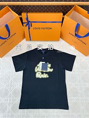 Okify Louis Vuitton Neon Letter Black T-shirt SML  - 1