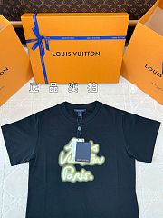 Okify Louis Vuitton Neon Letter Black T-shirt SML  - 4