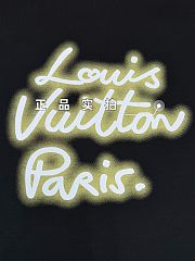 Okify Louis Vuitton Neon Letter Black T-shirt SML  - 3