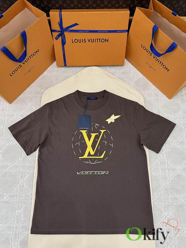 Okify Louis Vuitton Brown T-shirt S-XL  - 1