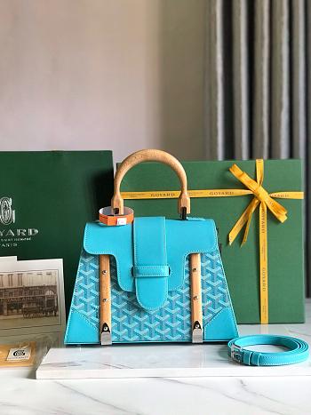 Okify Goyard Saigon PM Bag In Blue 28x20x12cm