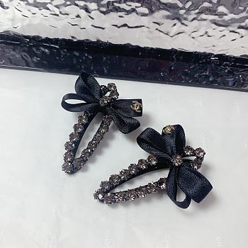 Okify CC 1 Pair Of Black Bow Hair Clips 21584