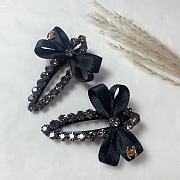 Okify CC 1 Pair Of Black Bow Hair Clips 21584 - 3