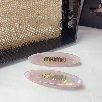 Okify MiuMiu A Pair Of Pink Bling Hair Clip 